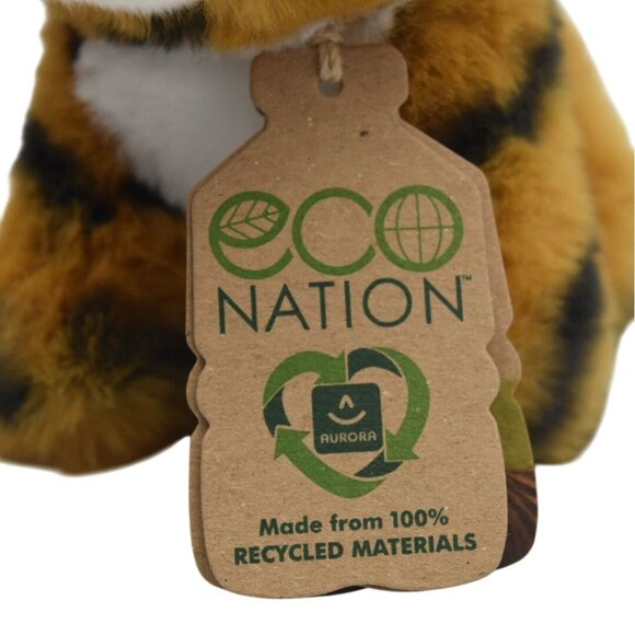 Aurora Plush Eco Nation Bengal Tiger Plushie Toy Stuffed Animal 6 in - Picture 6 of 9
